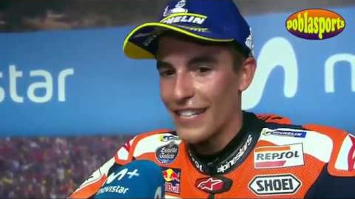 Marc MARQUEZ tras su victoria en el GP Aragon 2018 de MotoGP Marc MARQUEZ tras su victoria en el GP Aragon 2018 de MotoGP