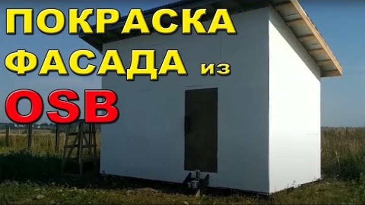 Каркасный дачный домик. Покраска фасада из ОСБ. Каркасный дачный домик. Покраска фасада из ОСБ.