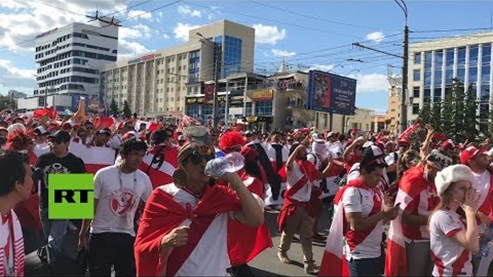 "Esta noche vamos a ganar": Cantan los hinchas peruanos en Saransk