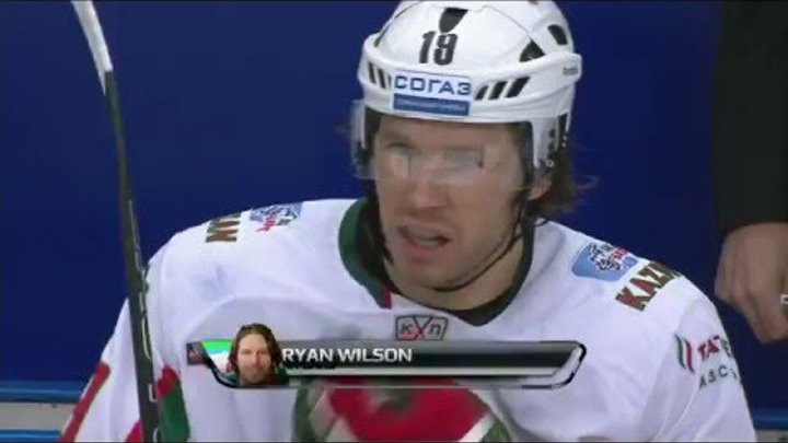 Ryan Wilson scores his first goal with Ak Bars
