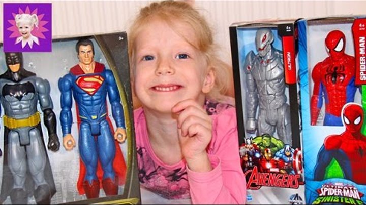 Человек паук Бэтман и другие супергерои Распаковка игрушек с детьми! Spider Man Unpacking toys with