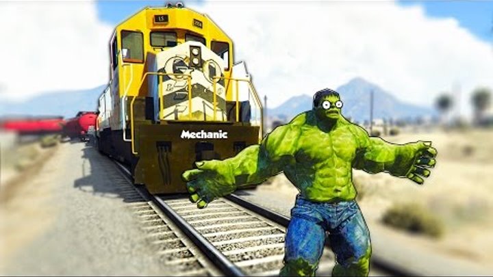 ХАЛК (HULK) ПРОТИВ ПОЕЗДА В ГТА 5 смотреть онлайн ХАЛК (HULK) ПРОТИВ ПОЕЗДА В ГТА 5