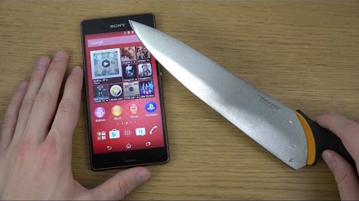 Sony Xperia Z3 Knife Sensitivity - Test (4K)