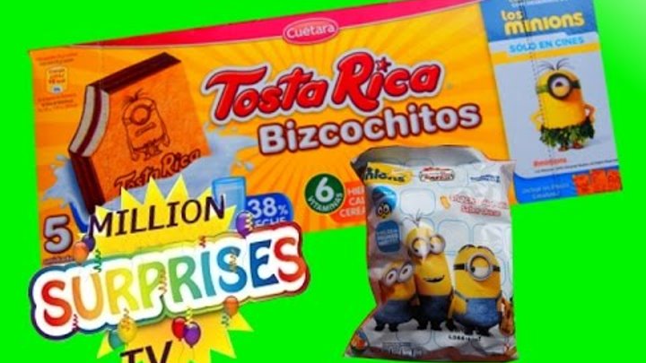 Minions Tosta Rica biscuits + corn snack Minions / Миньоны пирожные + кукурузные палочки