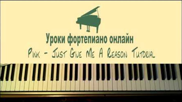 Pink - Just Give Me A Reason Tutorial. How To Play On Piano 2/3 [Туториал на русском]