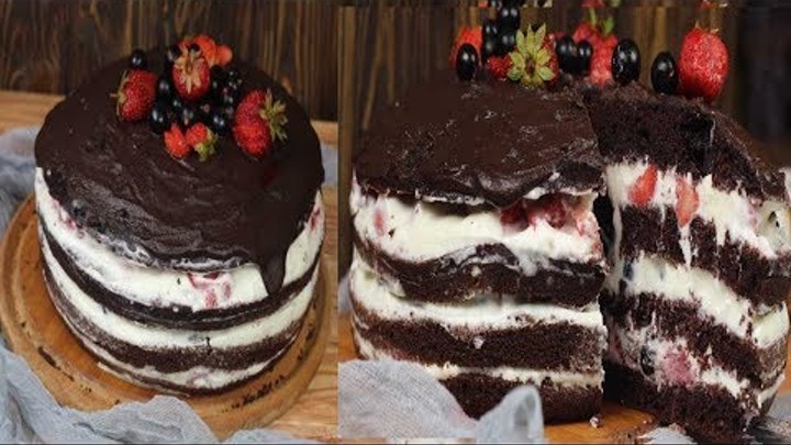 Шоколадный Бисквитный Торт / Chocolate Sponge Cake