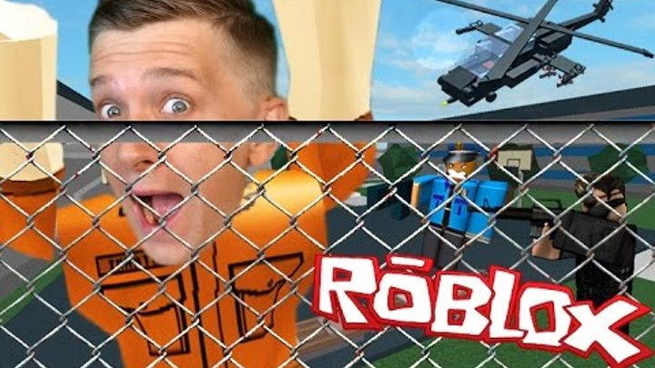 ПОБЕГ ИЗ ТЮРЬМЫ в ROBLOX Jailbreak и ОГРАБЛЕНИЕ БАНКА приключение мультяшного героя как майнкрафт