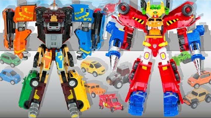 Самые большие Трансформеры: Тобот Гига Семь и Огромный Робот Карбот из мультика Hello Carbot