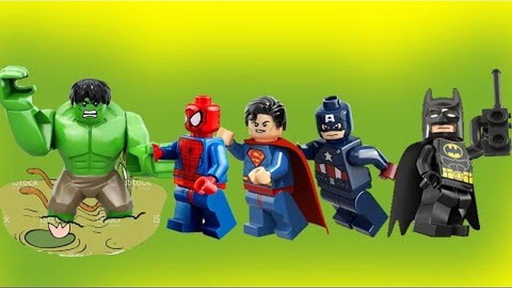 12 подвигов Супергероев. Подвиг №3. Бэтмен. Супермен. Человек паук. Халк. Лего мультфильмы 2017