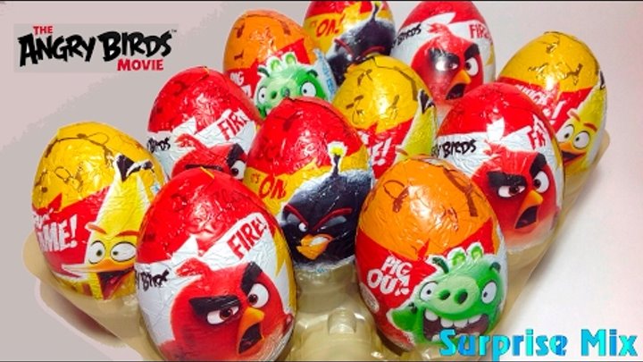 ЭНГРИ БЁРДС В КИНО Злые Птички Шоколадные яйца СЮРПРИЗЫ / ANGRY BIRDS Movie KINDER SURPRISE Unboxing