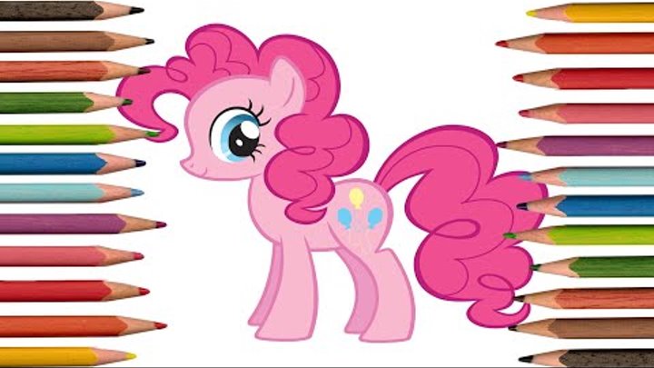Coloring Pinkie Pie My Little Pony the Movie Learn Colors How to Draw Page color Video for kids