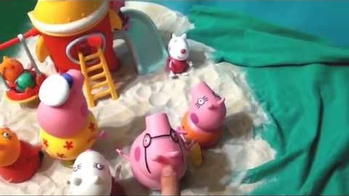 Peppa Pig свинка Пеппа и ее семья. Мультфильм для детей. Отдых на пляже