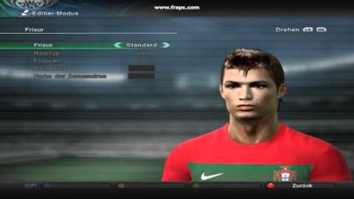 ★Pes 2011 Cristiano Ronaldo CR7 [Original Face + Hair Euro 2004 Style V2.] Patch★