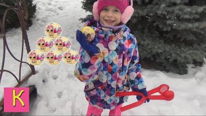 Сюрпризы ЛОЛ нашли в снегу | Питомцы ЛОЛ и Маленькие сестрички Unpacking | КитиНЕОН и Стильная Беби