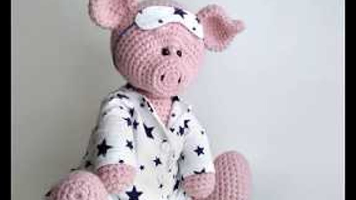 Игрушка крючком Свинка crochet toy pig