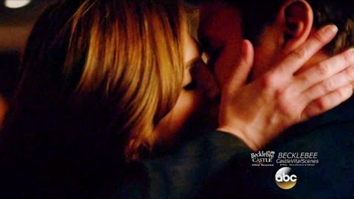 Castle 8x15 End Scene Beckett Castle Kiss & Fight LokSat “Fidelis Ad Mortem” Season 8 Episode 15