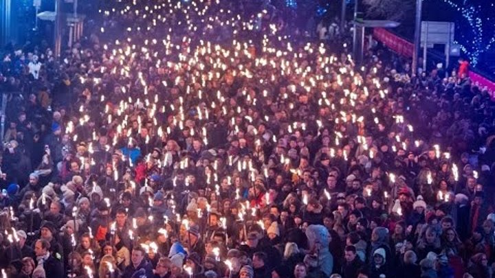Torchlight Procession in Russia / Факельное шествие в Керчи / Как это было /Керчь