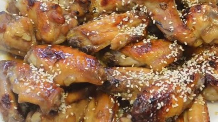 Куриные крылышки в медово - соевом соусе в духовке./Chicken wings in teriyaki sauce.