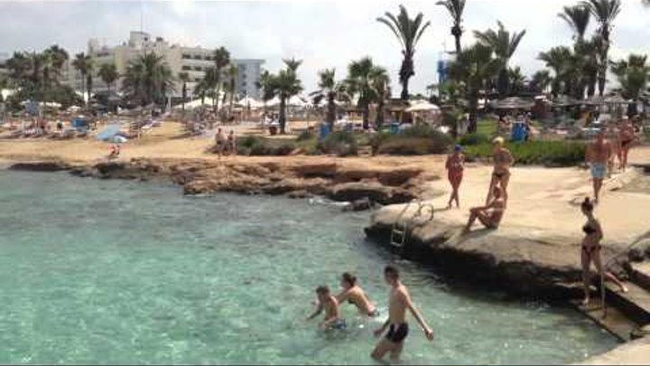 КИПР АЙЯ НАПА ADAMS BEACH 5* Собственный пляж отеля КИПР АЙЯ НАПА ADAMS BEACH 5* Собственный пляж отеля