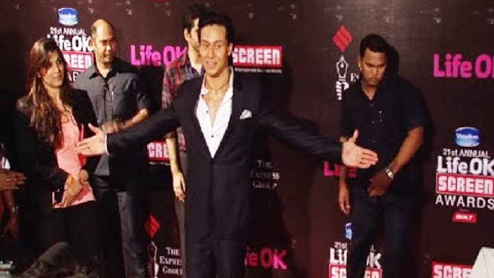 Tiger Shroff at the red carpet of 21st Annual Life Ok Screen Awards 2015.
