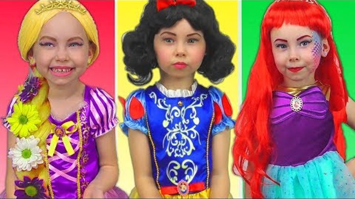Costumes Disney Princesses Kids Makeup Rapunzel, Snow White, Little Mermaid & Real Princess Dresses