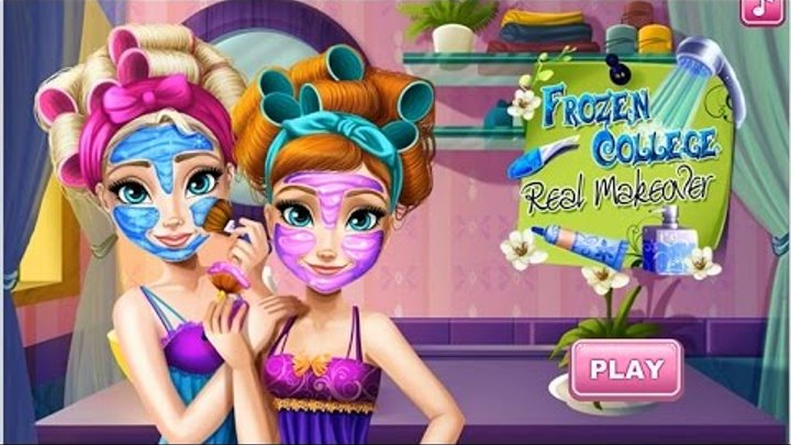 NEW Игры для детей—Disney Принцессы Эльза и Анна Макияж—Мультик Онлайн видео игры для девочек