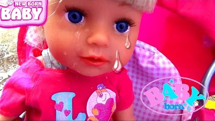Капризный малыш плачет Кукла Беби Бон в коляске мультики с игрушками Куклы Пупсики играют как мама