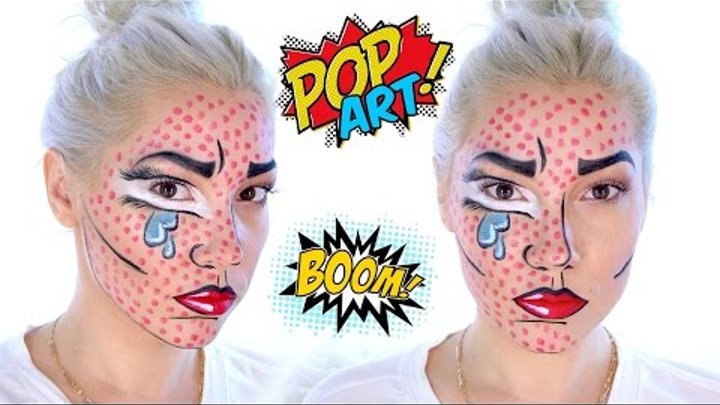 Макияж на ХЭЛЛОУИН | макияж из комикса Pop Art | Comic Makeup Tutorial Макияж на ХЭЛЛОУИН | макияж из комикса Pop Art | Comic Makeup Tutorial