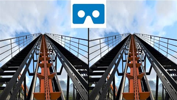 VR 3D video Roller Coaster Side by Side SBS 3 видео для виар очков американские горки