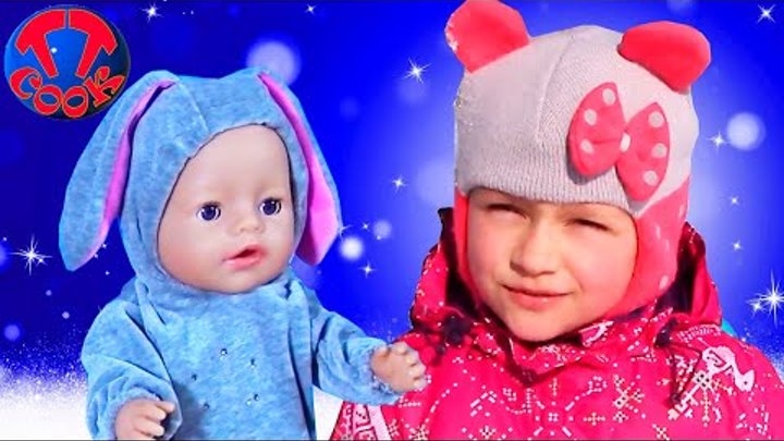 ВЛОГ Ярослава и Кукла Беби Бон На Горке! Катаемся с Большой Снежной Горки Видео для детей