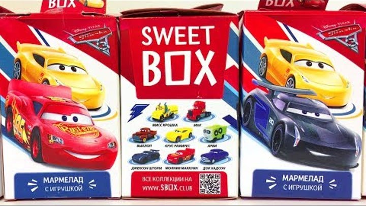 Тачки 3 Игрушки Распаковка Мультики про Машинки Cars 3 Disney Pixar Sweet Box