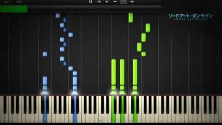 Sword Art Online Opening 1 - Crossing Field (Synthesia)(Piano)