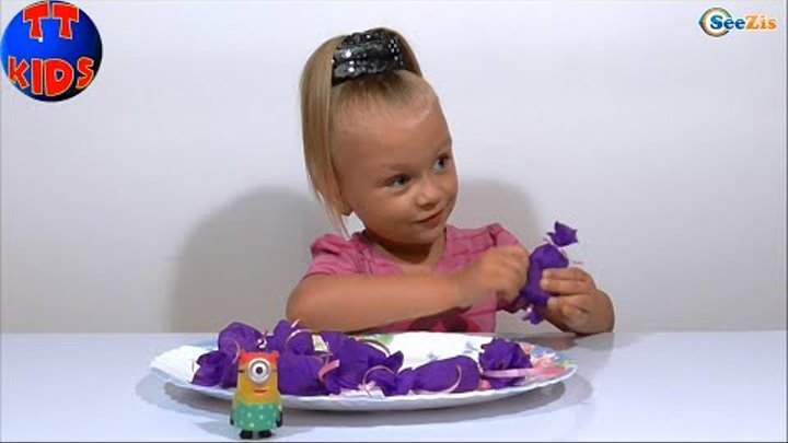 Миньоны Конфетки Игрушки Видео для детей Маленькая девочка Ярослава Minions toys Unboxing Серия 15
