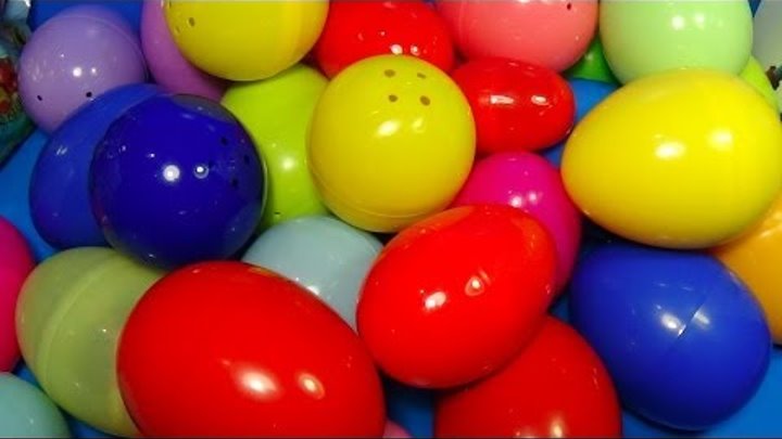 30 Surprise Eggs! ANGRY BIRDS Cars SONIC Pet Shop TOY Story SMURFS Kinder Surprise SpongeBob!