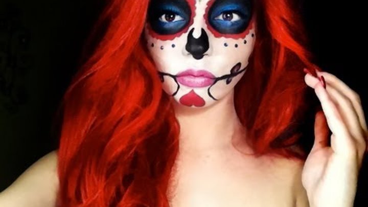 HALLOWEEN Mexican Sugar Skull Makeup tutorial day of the dead HALLOWEEN Mexican Sugar Skull Makeup tutorial day of the dead