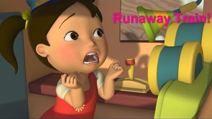 Английский язык для малышей - Мяу-Мяу - Сбежавший паровозик (Runaway Train) - учим английский