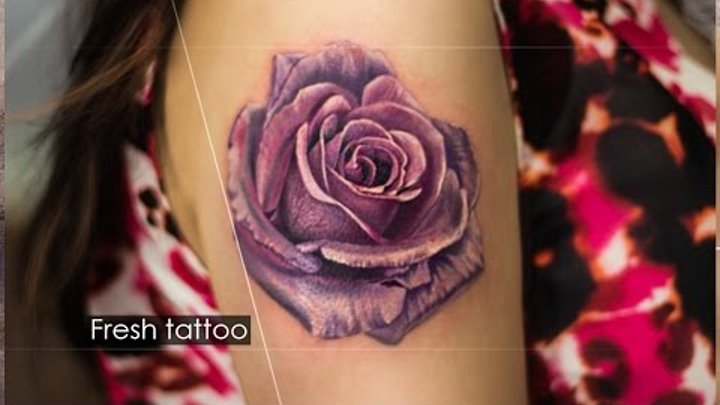 Fresh rose tattoo realistic - Свежая татуировка, роза в стиле реализм - Алексей Михайлов