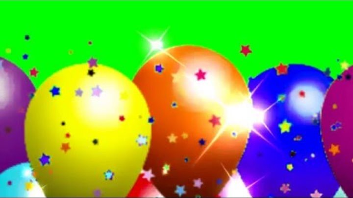 Футаж воздушные шарики переход #2 Green Screen Balloons Flying in the Sky - Footage