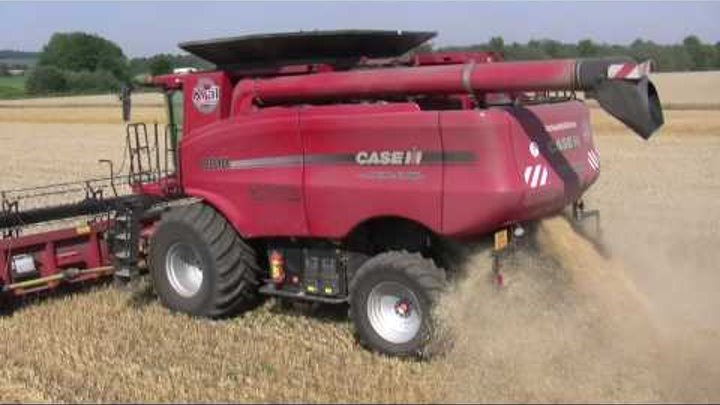 Case IH AF 8010 harvesting wheat in czech republic - 2009 - agroslužby Král