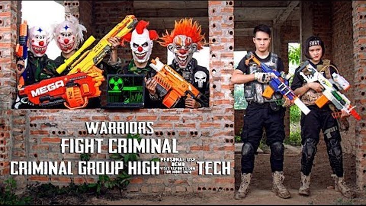 GUGU Nerf War : Two Warrior CID Dragon Nerf Guns Fight Criminal Group Mask Nerf Mod