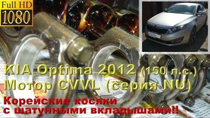 KIA Optima 2012 (мотор CVVL серии NU) - косяки шатунных вкладышей