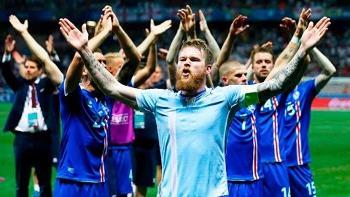 Iceland players and fans celebrate monumental win over England with amazing Viking chant
