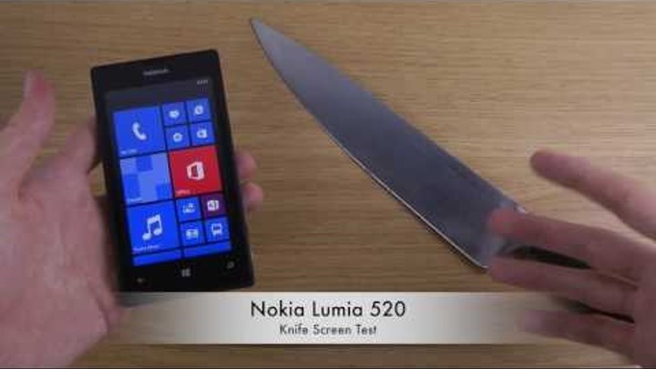 Nokia Lumia 520 - Knife Screen Test