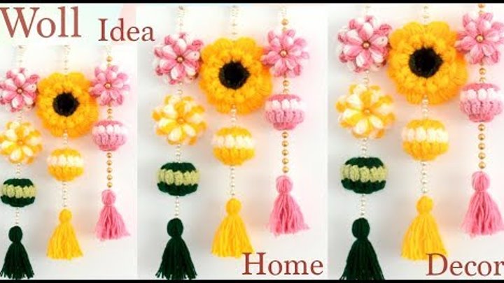Como hacer borlas con esferas y flores 3D a Crochet en punto Popcorn tejido tallermanualperu