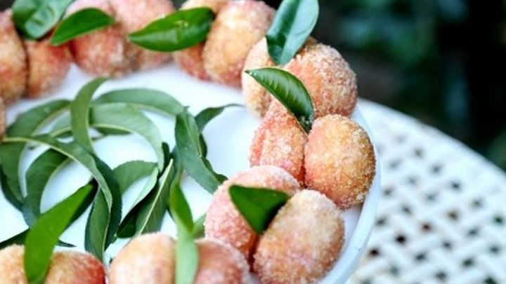 Italian Peach Cookies Pesche Dolci Печенье Персики Recipe - Heghineh.com