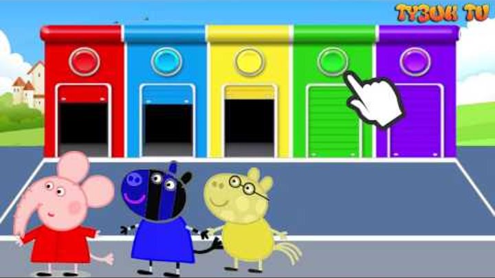 Свинка Пеппа Новые серии Учим цвета Песня семья пальчиков на русском Видео для детей