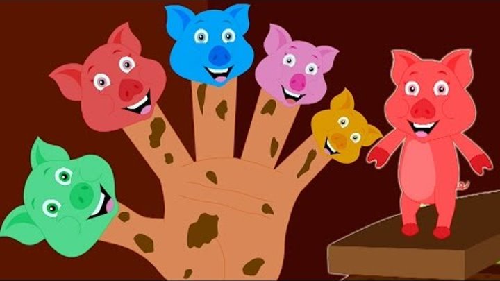 Пигги Палец Семья | потешки для детей | Nursery Rhymes | Preschool Poem | Piggy Finger Family