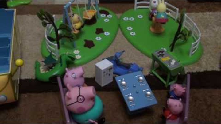 свинка Пеппа Peppa Pig игра на площадке кемпинг машинка дедушка Пес пикник
