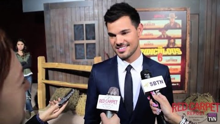 Taylor Lautner at the Premiere of Adam Sandler's new comedy Ridiculous 6 for Netflix #Ridiculous6