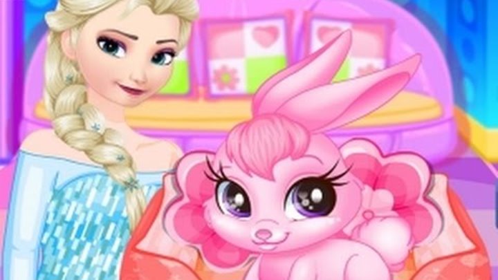 Игра Эльза забота о кролике (холодное сердце) / Elsa Frozen Pet Care Baby Videos Games For Kids